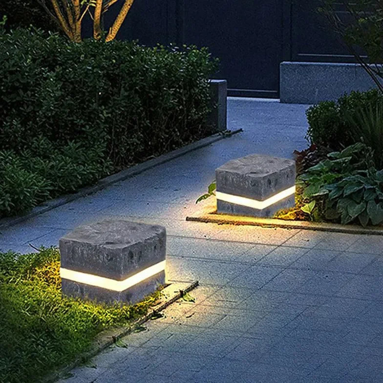 Lampade da Terra Esterne con Design a Forma di Roccia