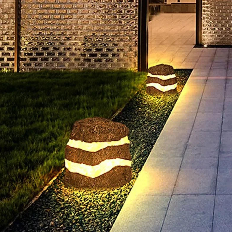 Lampade da Terra Esterne con Design a Forma di Roccia