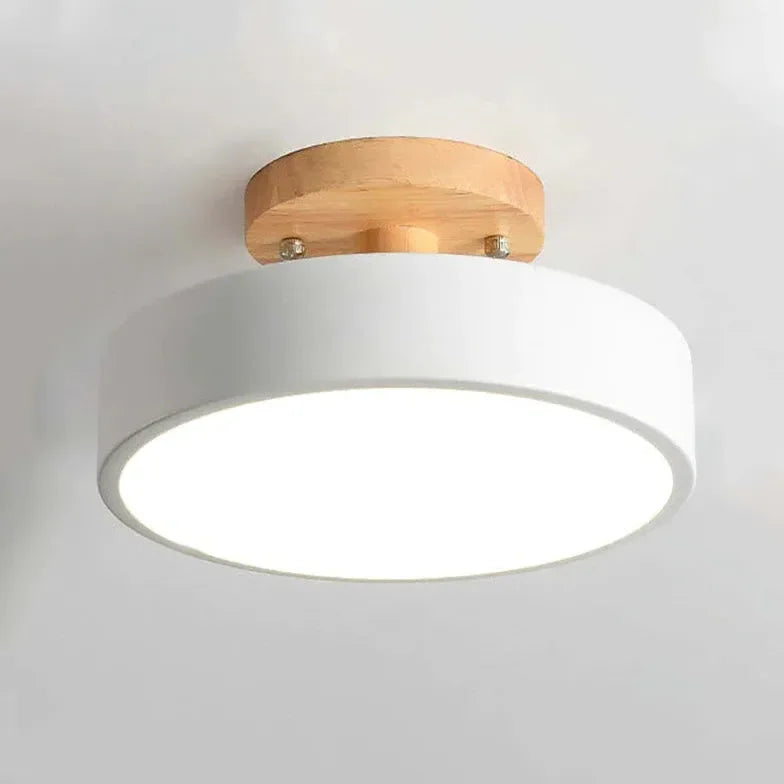 Plafoniera soffitto corridoio rotonda stile nordico LED dimmerabile