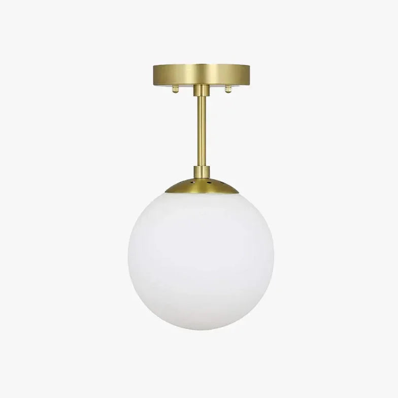 Plafoniera a sfera in vetro con LED per corridoio e design moderno