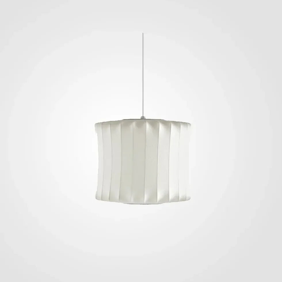 Lampadario in tessuto dal design nordico bianco ispirato alla lanterna per soggiorno