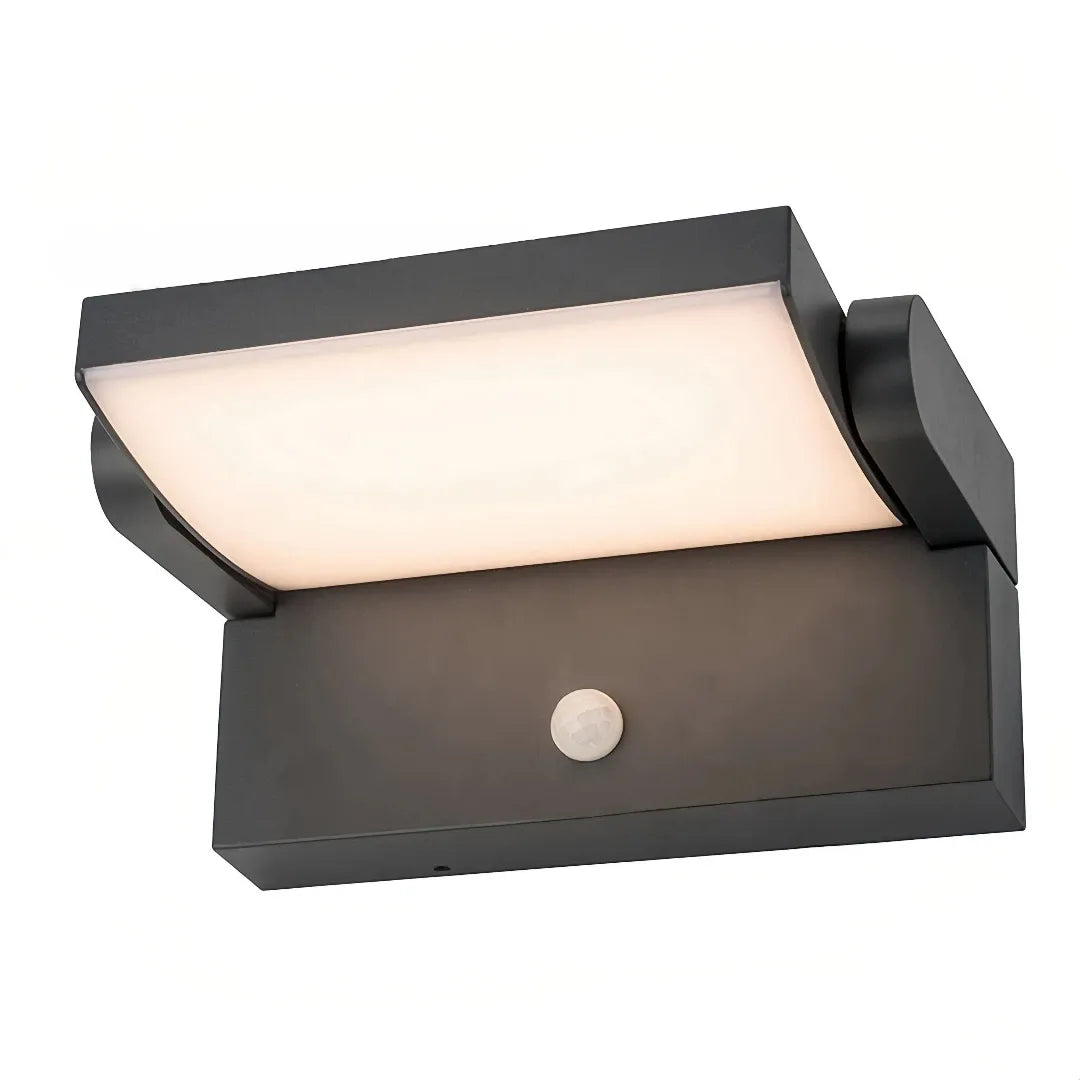 Applique da esterno con sensore di movimento LED orientabile nera moderna